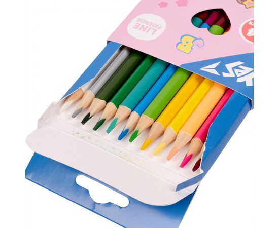 Олівці кольорові Yes Line Friends двосторонні 12 шт. 24 кол. (290713), зображення 2 Олівці кольорові Yes Line Friends двосторонні 12 шт. 24 кол. (290713), зображення 2