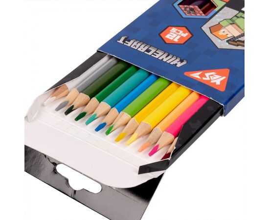 Олівці кольорові Yes Minecraft двосторонні 12 шт. 24 кол. (290702), зображення 2 Олівці кольорові Yes Minecraft двосторонні 12 шт. 24 кол. (290702), зображення 2