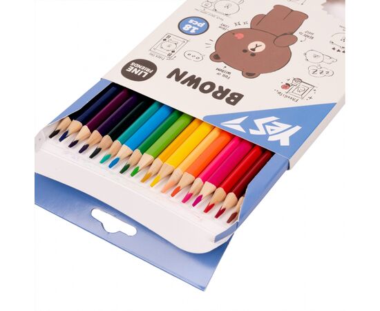 Карандаши цветные Yes 18 кол Line Friends (290712), изображение 2 Карандаши цветные Yes 18 кол Line Friends (290712), изображение 2