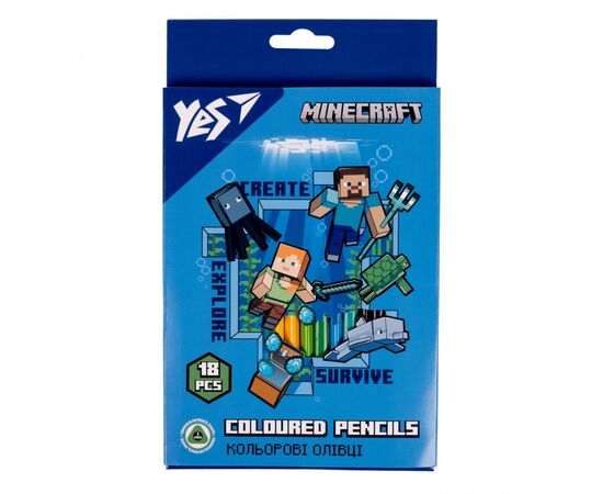 Олівці кольорові Yes 18 кол Minecraft (290715)