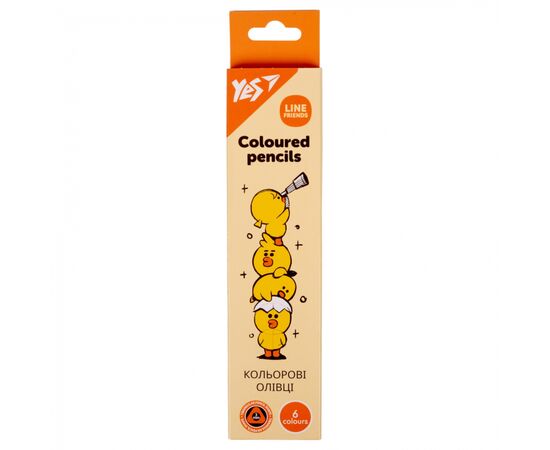 Олівці кольорові Yes Line Friends6 кол (290710)