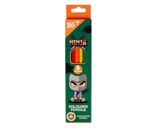 Олівці кольорові Yes Ninja 6 кол (290708)