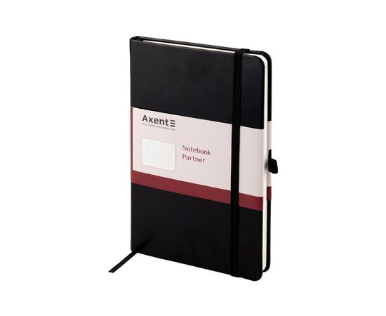 Блокнот Axent Partner Lux 125х195 мм 96 листов в клетку Черный (8202-01-A), изображение 2