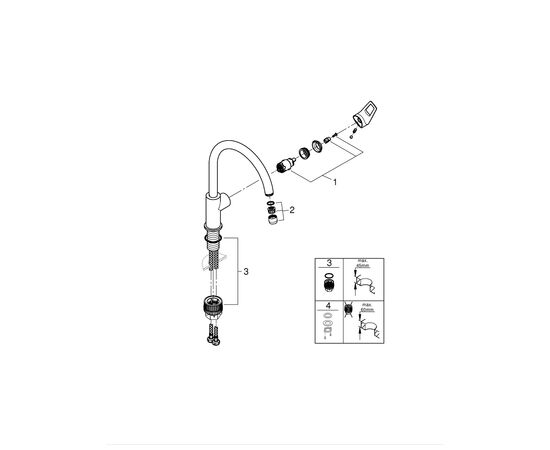 Смеситель Grohe 31232001 (CV031944), изображение 4 Смеситель Grohe 31232001 (CV031944), изображение 4