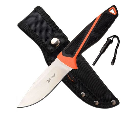 Нож Elk Ridge з кресалом Orange (ER-200-23OR)