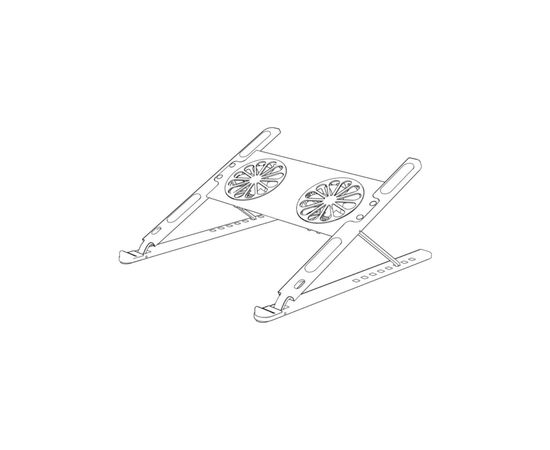 Подставка для ноутбука XoKo NST-101 Aluminium с активным охлаждением Silver (XK-NST-101-SL), изображение 4 Подставка для ноутбука XoKo NST-101 Aluminium с активным охлаждением Silver (XK-NST-101-SL), изображение 4