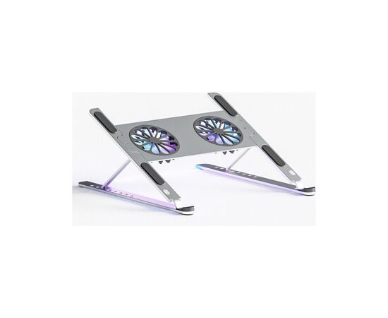 Подставка для ноутбука XoKo NST-101 Aluminium с активным охлаждением Silver (XK-NST-101-SL)