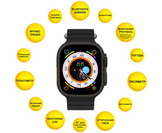 Смарт-часы AURA X4 ProMax 53mm Black (SWAX453B), изображение 2 Смарт-часы AURA X4 ProMax 53mm Black (SWAX453B), изображение 2