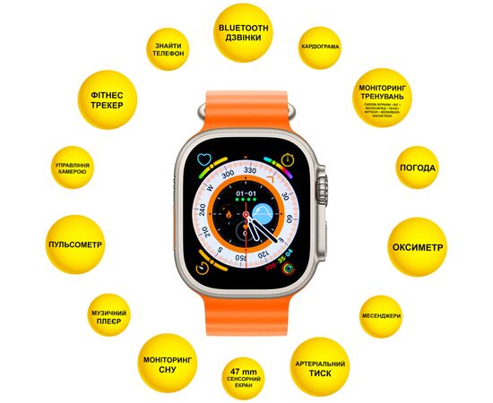 Смарт-часы AURA X4 ProMax 53mm Orange (SWAX453O), изображение 2