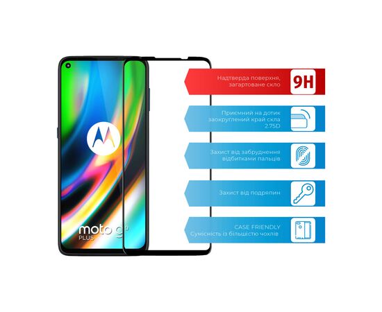 Стекло защитное ACCLAB Full Glue MOTO G9 Plus (1283126509049), изображение 2 Стекло защитное ACCLAB Full Glue MOTO G9 Plus (1283126509049), изображение 2