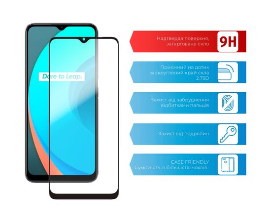 Скло захисне ACCLAB Full Glue Realme C11 2021 (1283126513558), зображення 2 Скло захисне ACCLAB Full Glue Realme C11 2021 (1283126513558), зображення 2