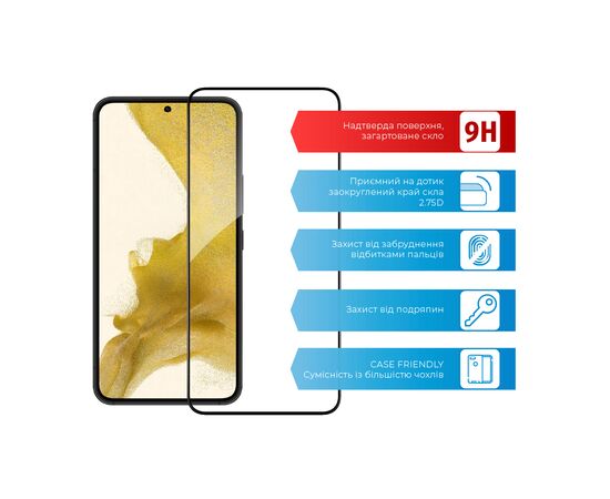 Стекло защитное ACCLAB Full Glue Samsung S22+ (1283126523021), изображение 3 Стекло защитное ACCLAB Full Glue Samsung S22+ (1283126523021), изображение 3
