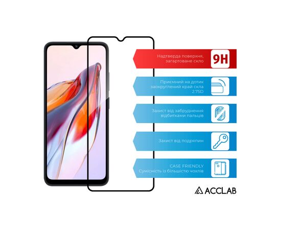 Скло захисне ACCLAB Full Glue Xiaomi Redmi 12C (1283126573743), зображення 3 Скло захисне ACCLAB Full Glue Xiaomi Redmi 12C (1283126573743), зображення 3