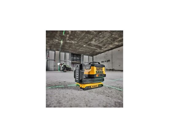 Лазерный нивелир DeWALT 18В XR Li-Ion, зеленый луч, 2Ah, ЗУ, кейс (DCLE34031D1), изображение 2 Лазерный нивелир DeWALT 18В XR Li-Ion, зеленый луч, 2Ah, ЗУ, кейс (DCLE34031D1), изображение 2