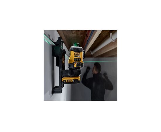 Лазерный нивелир DeWALT 18В XR Li-Ion, зеленый луч, 2Ah, ЗУ, кейс (DCLE34031D1), изображение 4 Лазерный нивелир DeWALT 18В XR Li-Ion, зеленый луч, 2Ah, ЗУ, кейс (DCLE34031D1), изображение 4