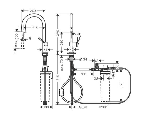 Смеситель Deante Aqittura M91 (76803670), изображение 3 Смеситель Deante Aqittura M91 (76803670), изображение 3