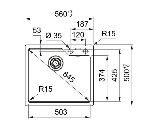 Мойка кухонная Franke 114.0663.898, изображение 2 Мойка кухонная Franke 114.0663.898, изображение 2