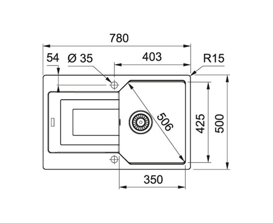 Мойка кухонная Franke 114.0574.937, изображение 2 Мойка кухонная Franke 114.0574.937, изображение 2