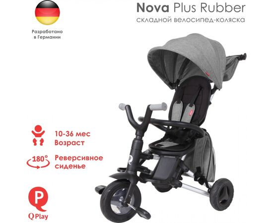 Детский велосипед QPlay Nova+ Rubber Red складаний триколісний (S700Nova+RubberRed), изображение 4 Детский велосипед QPlay Nova+ Rubber Red складаний триколісний (S700Nova+RubberRed), изображение 4