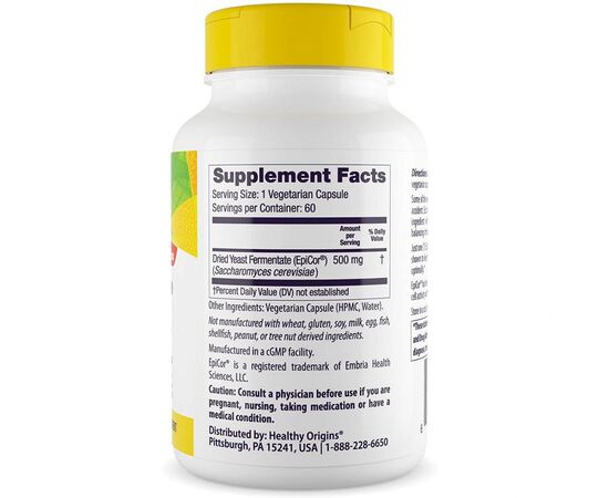 Вітамінно-мінеральний комплекс Healthy Origins Епікор, Природна Захист Імунітету 500мг, EpiCor, 60 гелеві (HO57885), зображення 2 Вітамінно-мінеральний комплекс Healthy Origins Епікор, Природна Захист Імунітету 500мг, EpiCor, 60 гелеві (HO57885), зображення 2