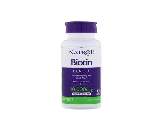 Витамин Natrol Биотин, Максимальное Действие, 10 000 мкг, 100 таблеток (NTL-05396)