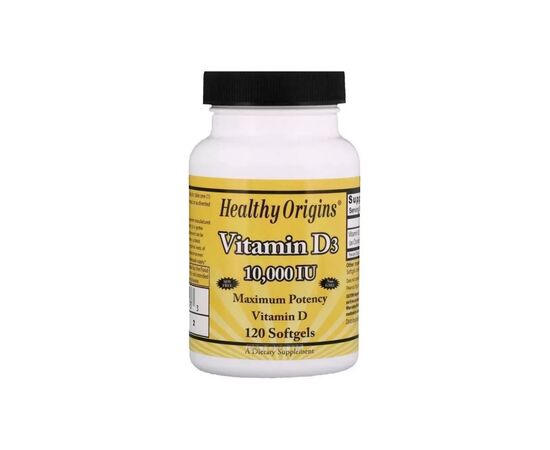 Витамин Healthy Origins Витамин D3, Vitamin D3, 10000 IU, 120 капсул (HO15353)