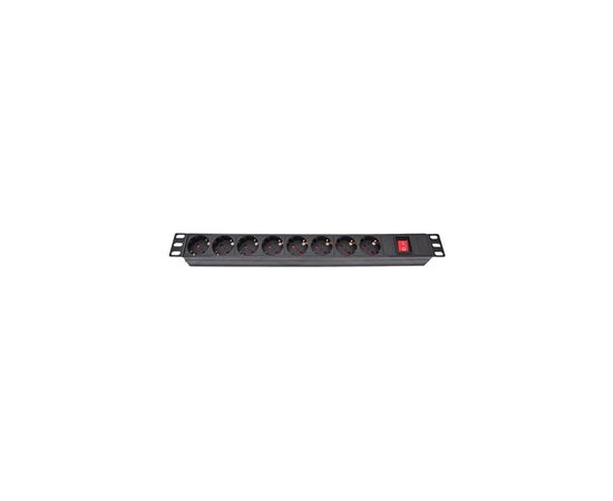 Силовой блок Eserver 19" 8 розеток, выкл., алюм. корпус PDU 220В, 16А (WT-2261A-GER-8WAY-WO)