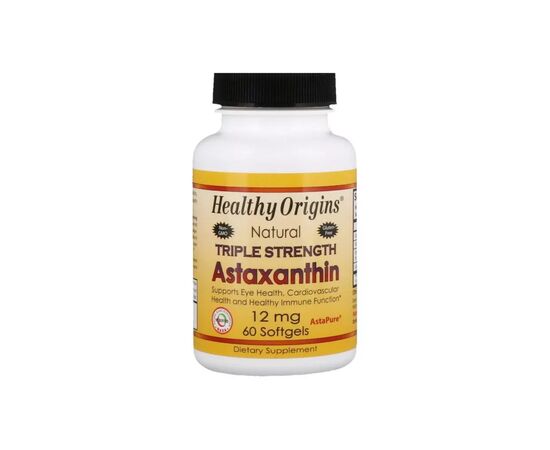 Антиоксидант Healthy Origins Астаксантин, Astaxanthin (Complex) AstaPure®, 12 мг 60 капсу (HO84925)