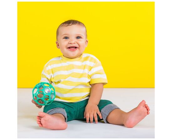 Брязкальце Bright Starts Oball Rattle зелена (11483.01), зображення 2 Брязкальце Bright Starts Oball Rattle зелена (11483.01), зображення 2