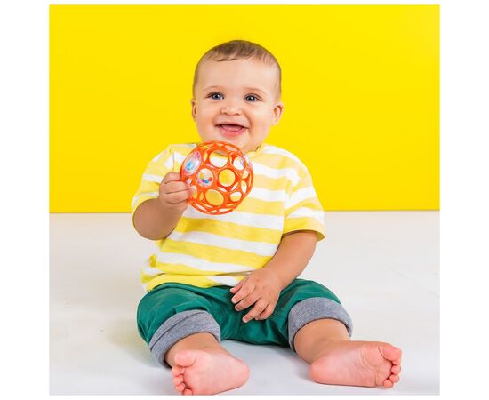 Брязкальце Bright Starts Oball Rattle помаранчева (11483.03), зображення 2 Брязкальце Bright Starts Oball Rattle помаранчева (11483.03), зображення 2