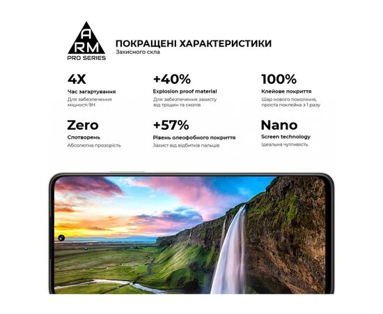 Стекло защитное Armorstandart Pro Realme C55 Black (ARM67931), изображение 5