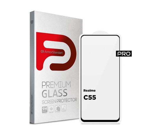 Стекло защитное Armorstandart Pro Realme C55 Black (ARM67931)