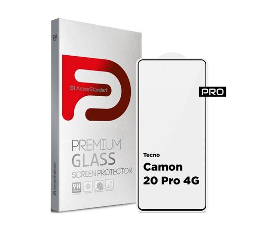 Стекло защитное Armorstandart Pro Tecno Camon 20 Pro 4G Black (ARM68940)