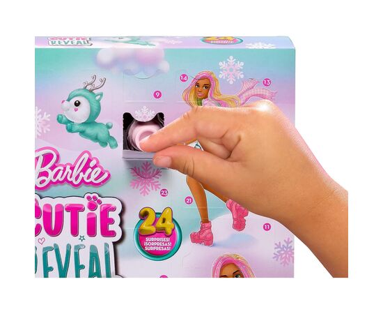 Игровой набор Barbie Адвент-календар Cutie Reveal (HJX76), изображение 2 Игровой набор Barbie Адвент-календар Cutie Reveal (HJX76), изображение 2