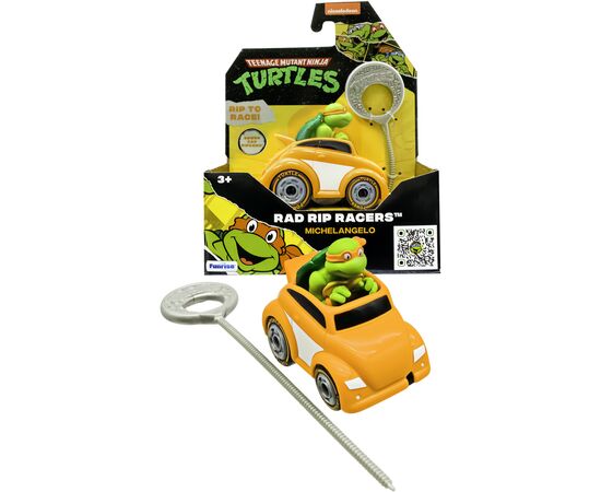 Игровой набор Funrise TMNT Черепашки-ниндзя классические Гонщик с лаунчером Микеланджело (71018), изображение 2 Игровой набор Funrise TMNT Черепашки-ниндзя классические Гонщик с лаунчером Микеланджело (71018), изображение 2