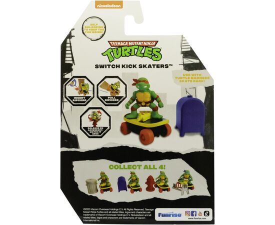 Игровой набор Funrise TMNT Черепашки-ниндзя классические Скейтбордист с лаунчером Рафаэль (71043), изображение 4