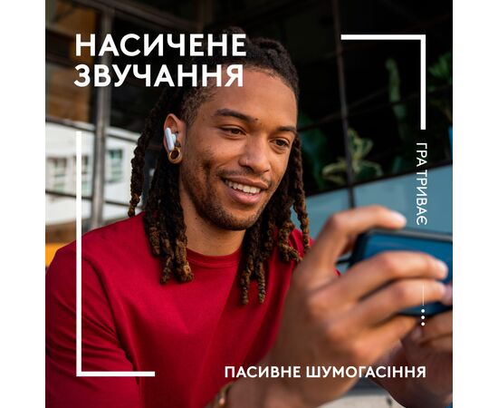 Наушники Logitech FITS True Wireless Gaming Earbuds Black (985-001182), изображение 6