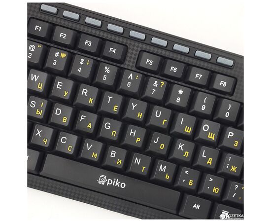 Клавиатура Piko KB-108 USB Black (1283126467103), изображение 2 Клавиатура Piko KB-108 USB Black (1283126467103), изображение 2