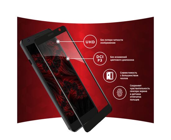 Скло захисне Intaleo Full Glue ZTE Blade L9 (1283126517747), зображення 3 Скло захисне Intaleo Full Glue ZTE Blade L9 (1283126517747), зображення 3