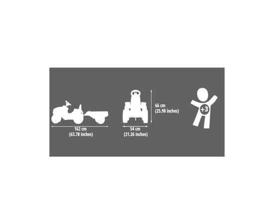 Веломобиль Falk KUBOTA трактор с прицепом, оранжевый. (2060AB), изображение 3 Веломобиль Falk KUBOTA трактор с прицепом, оранжевый. (2060AB), изображение 3