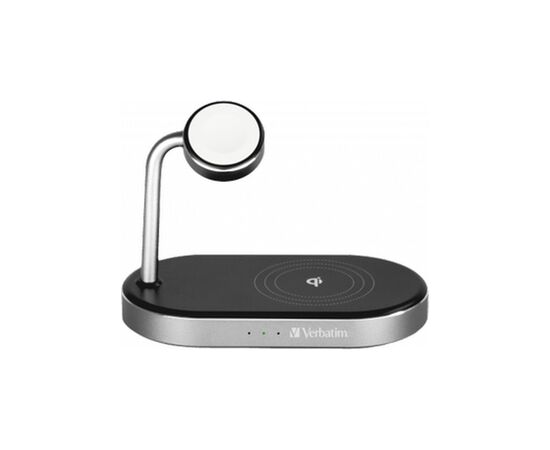 Зарядний пристрій Verbatim 3in1 Apple Watch and iPhone Charging Stand (49556), зображення 2 Зарядний пристрій Verbatim 3in1 Apple Watch and iPhone Charging Stand (49556), зображення 2