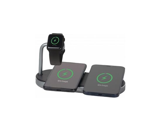 Зарядний пристрій Verbatim 3in1 Apple Watch and Dual iPhone Charging Stand (49557), зображення 2 Зарядний пристрій Verbatim 3in1 Apple Watch and Dual iPhone Charging Stand (49557), зображення 2