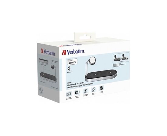 Зарядний пристрій Verbatim 3in1 Apple Watch and Dual iPhone Charging Stand (49557), зображення 9 Зарядний пристрій Verbatim 3in1 Apple Watch and Dual iPhone Charging Stand (49557), зображення 9