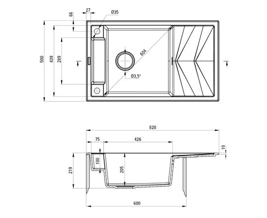 Мийка кухонна Deante Magnetic (ZRM T113), зображення 4 Мийка кухонна Deante Magnetic (ZRM T113), зображення 4