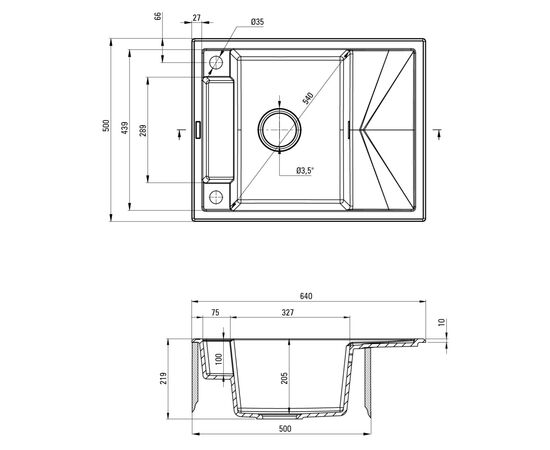 Мойка кухонная Deante Magnetic (ZRM T11A), изображение 2 Мойка кухонная Deante Magnetic (ZRM T11A), изображение 2