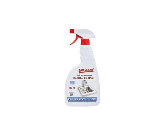 Спрей для чистки ванн San Clean Prof Line для удаления извести и ржавчины 750 г (4820003544129)