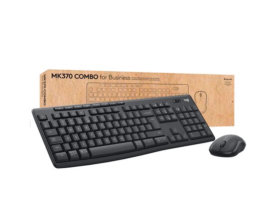 Комплект Logitech MK370 for Business Wireless UA Black (920-012077), зображення 7 Комплект Logitech MK370 for Business Wireless UA Black (920-012077), зображення 7