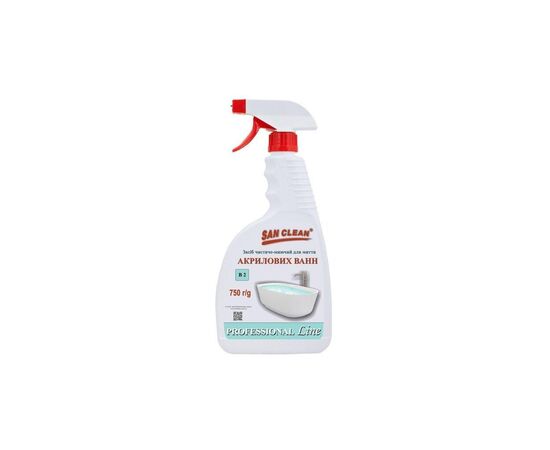 Спрей для чистки ванн San Clean Prof Line для мытья акриловых ванн 750 г (4820003544235)