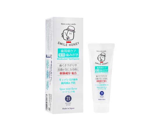 Зубная паста Zettoc Smile Honey Astringent Effect При кровоточивости и опускании десен 120 г (4582118954216)