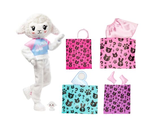 Кукла Barbie Cutie Reveal Мягкие и пушистые Ягненок (HKR03), изображение 3 Кукла Barbie Cutie Reveal Мягкие и пушистые Ягненок (HKR03), изображение 3